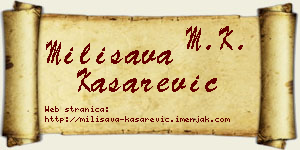 Milisava Kašarević vizit kartica